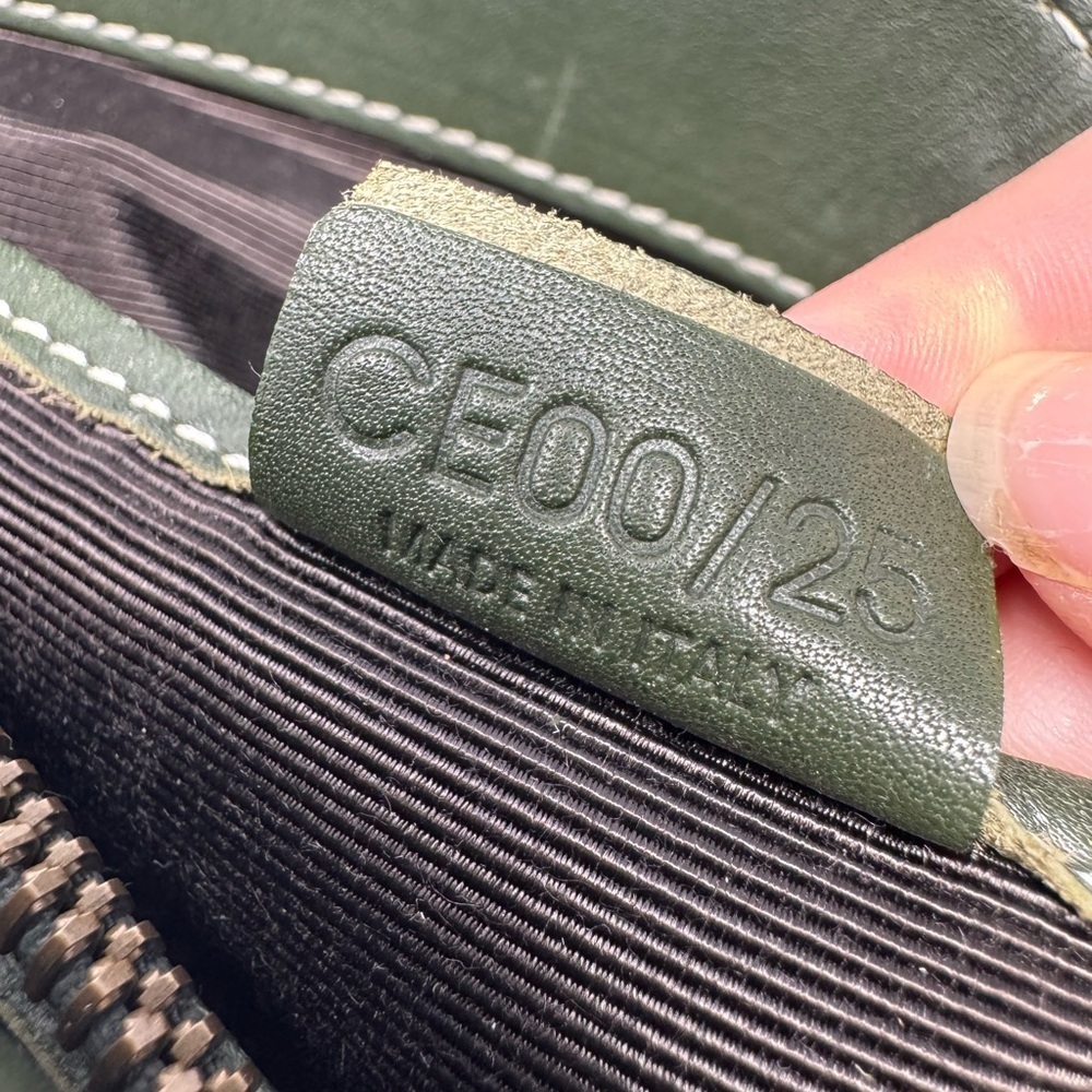 Celine Boogie Bag Vintage Green Leather Top Handle Handbag - Picture 12 of 12